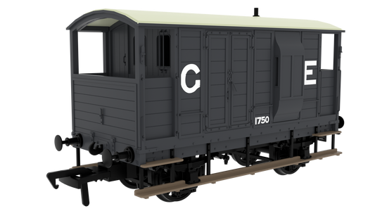 820005 LSWR/WD 20T Brake Van - No. 1750 GER Grey