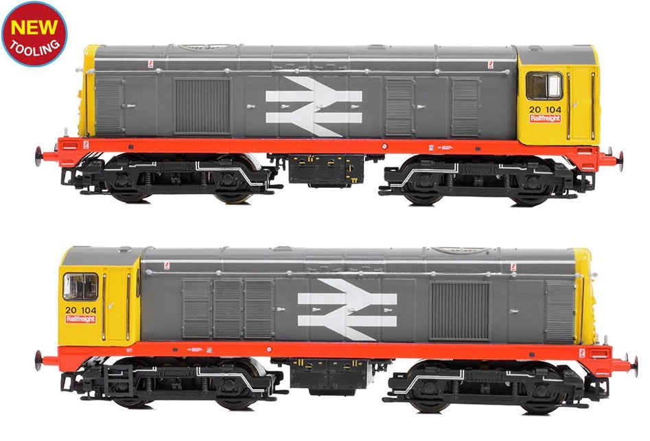 371-039A Class 20/0 Disc Headcode 20104 BR Railfreight (Red Stripe) Diesel Locomotive