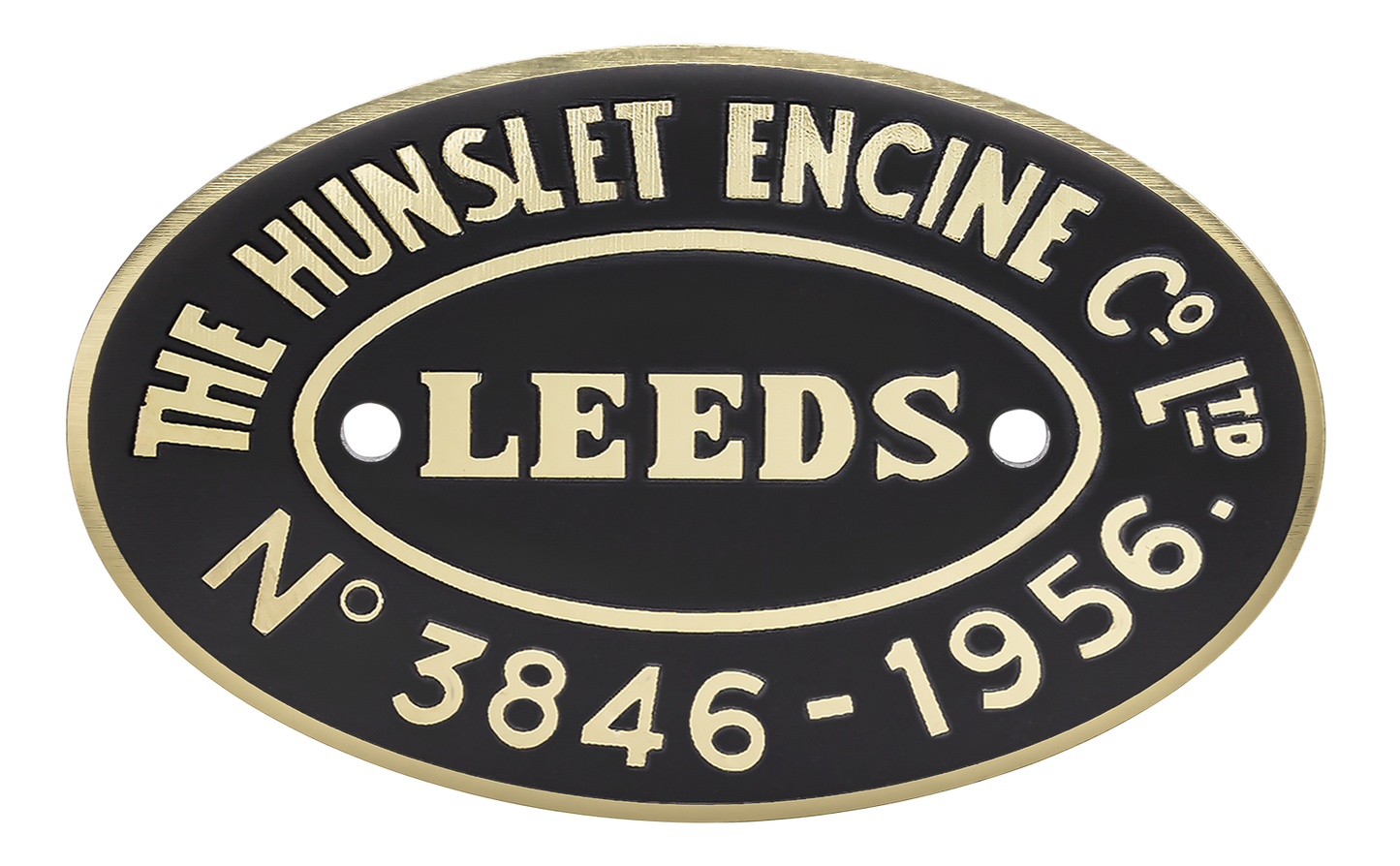 Hunslet Worksplate Third Size Replica - 3846 United Steel No 22