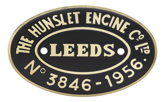 Hunslet Worksplate Third Size Replica - 3846 United Steel No 22