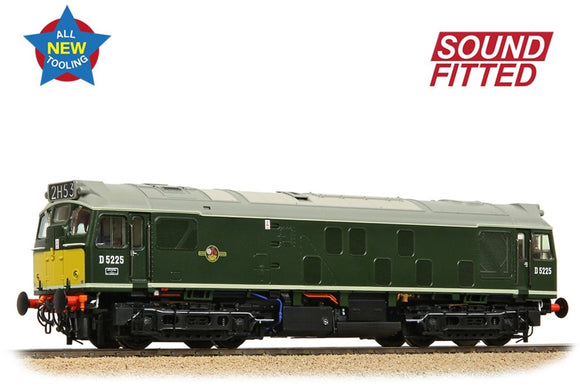 Class 25/1 D5225 BR Green (Small Yellow Panels) Diesel Locomotive - DCC Sound