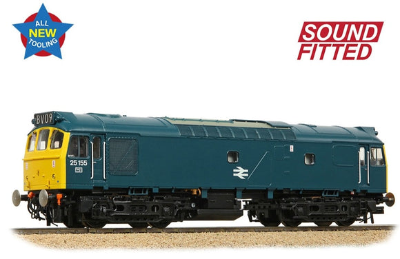 Class 25/2 25155 BR Blue Diesel Locomotive - DCC Sound