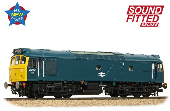 Class 25/2 25155 BR Blue Diesel Locomotive - DCC Sound Deluxe