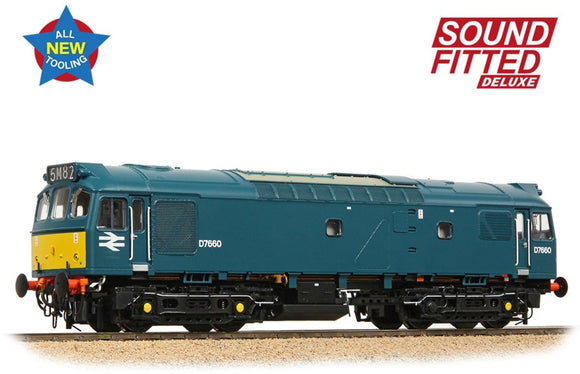 Class 25/3 D7660 BR Blue (Small Yellow Panels) Diesel Locomotive - DCC Sound Deluxe