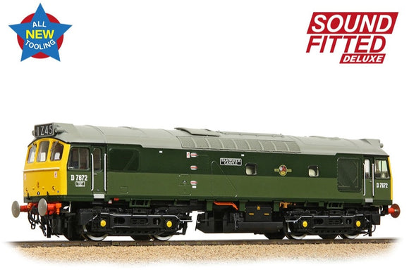 Class 25/3 D7672 'Tamworth Castle' BR Two-Tone Green (Full Yellow Ends) - DCC Sound Deluxe