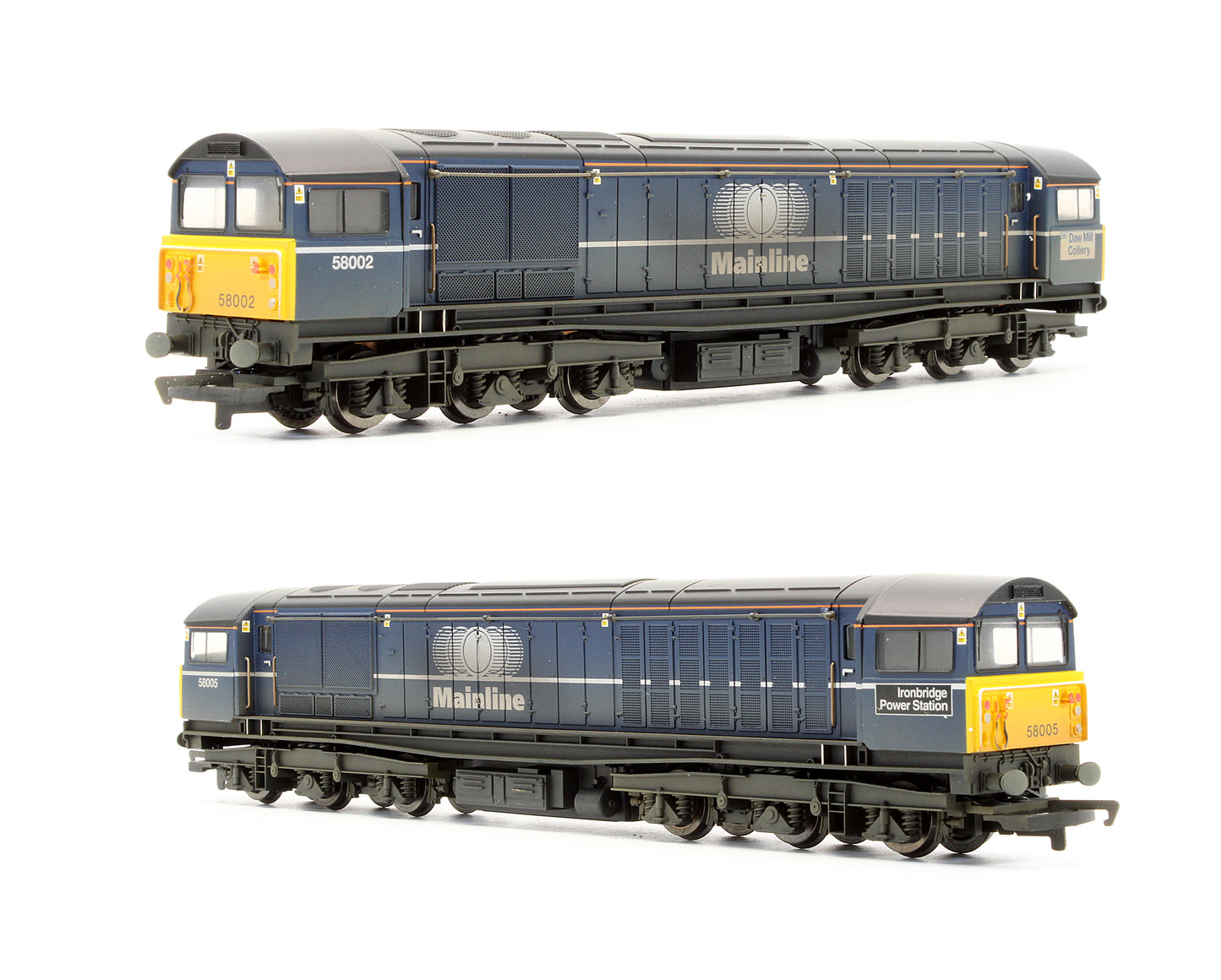Pre-Owned R2336 Mainline Blue Class 58 Diesel Locomotive Twin Pack - Weathered