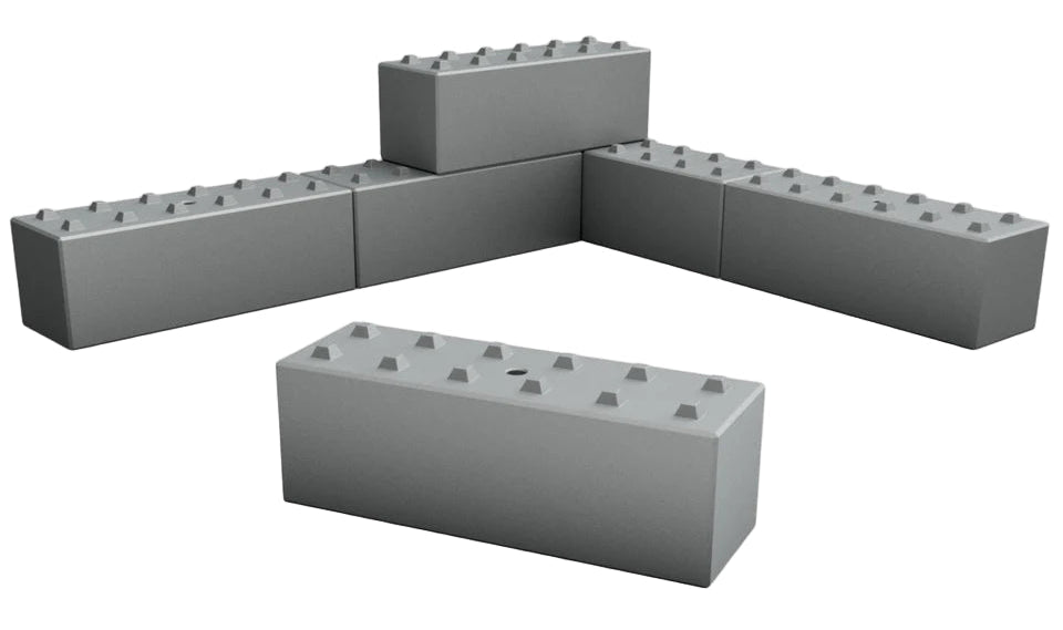 OO Gauge Concrete Blocks (Pack of 6) - Unpainted