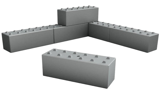 OO Gauge Concrete Blocks (Pack of 6) - Unpainted