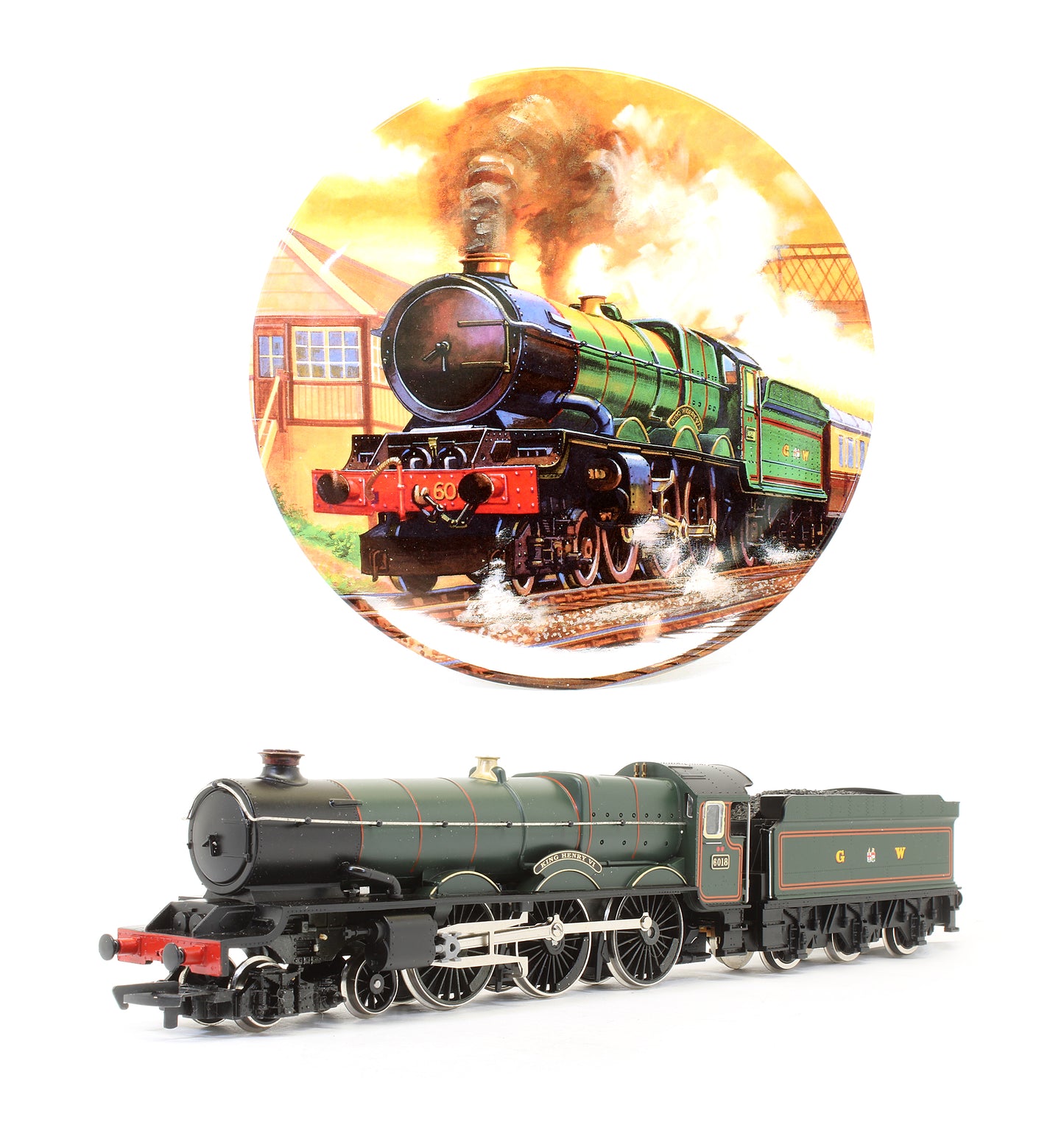 Pre-Owned R650 GWR 4-6-0 'King Henry VI' 6018 Steam Locomotive Limited Edition With Royal Doulton Plate