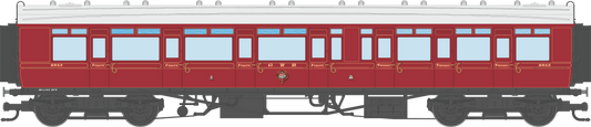4P-021-002 GWR Corridor Toplight 1914 Lined  Crimson Lake Composite LH 6942