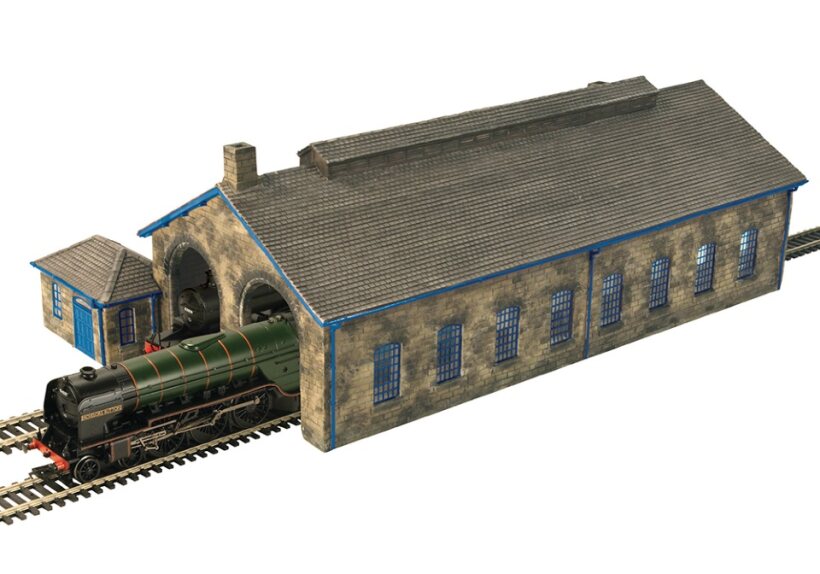 Two Road Stone Engine Shed - Blue