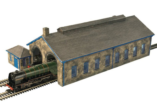Two Road Stone Engine Shed - Blue