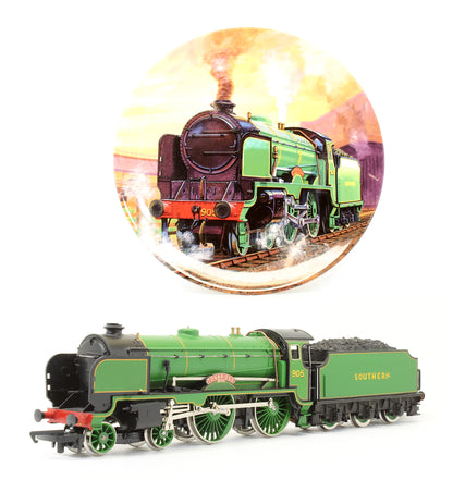 Pre-Owned R648 SR Schools Class 4-4-0 'Tonbridge' 905 Steam Locomotive Limited Edition With Royal Doulton Plate