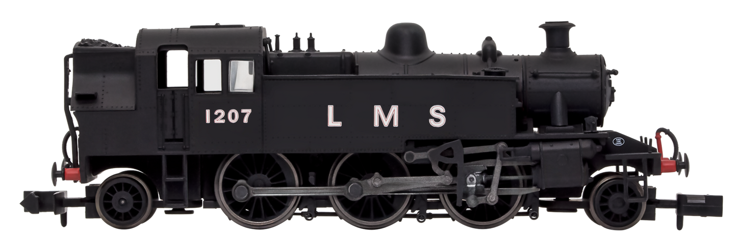 Ivatt 2-6-2T 1207 LMS Unlined Black - DCC Fitted