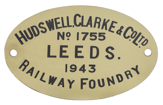 Hudswell, Clarke Worksplate Third Size Replica - 1755 LNER 8006