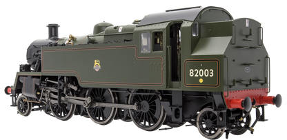 British Railways Standard 3MT 2-6-2T Lined Green Early Crest 82003 - Steam Tank Locomotive