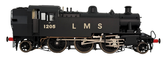 LHT-S-041-001S Ivatt Class 2 2-6-2T 1205 LMS Plain Black Steam Locomotive - DCC Sound