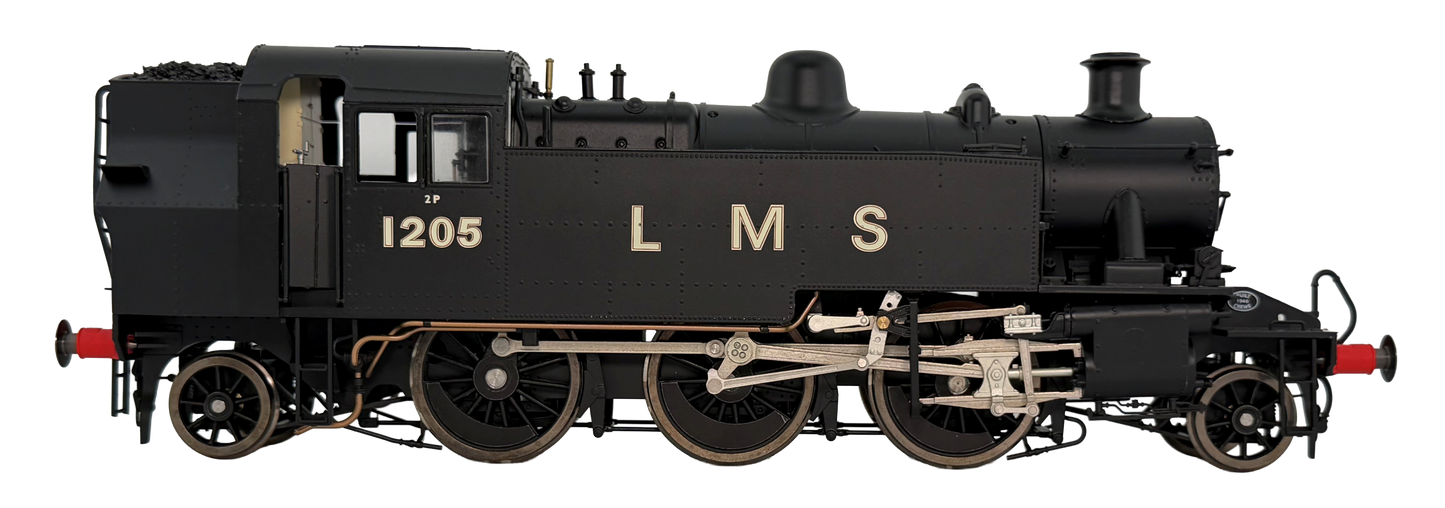 LHT-S-041-001D Ivatt Class 2 2-6-2T 1205 LMS Plain Black Steam Locomotive - DCC Fitted