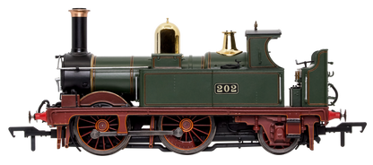 GWR 517 Class 0-4-2 202 Lined G.W Green Red Frames Steam Locomotive - DCC Fitted