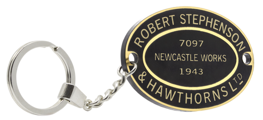 Robert Stephenson & Hawthorns Worksplate Keyring - 7097 WD 75061