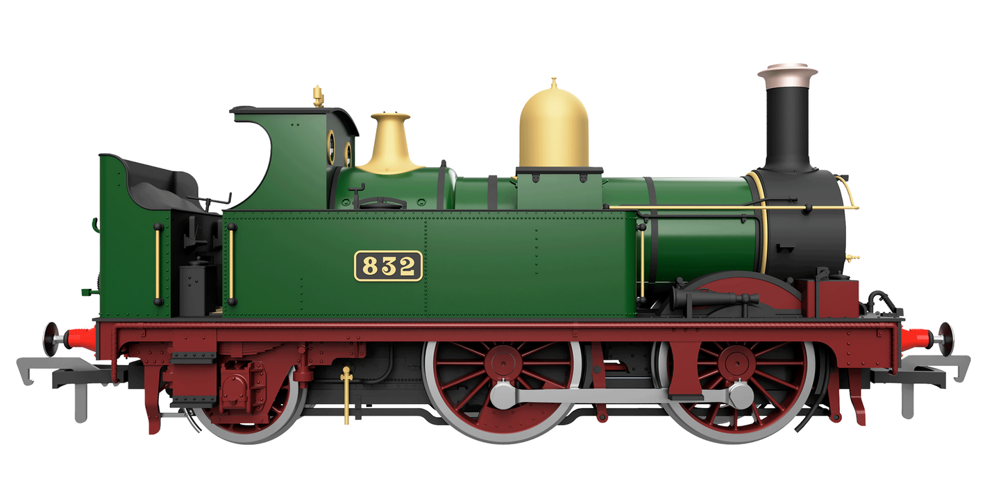 GWR 517 Class 0-4-2 202 Lined G.W Green Red Frames Steam Locomotive