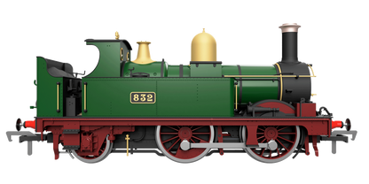 GWR 517 Class 0-4-2 202 Lined G.W Green Red Frames Steam Locomotive