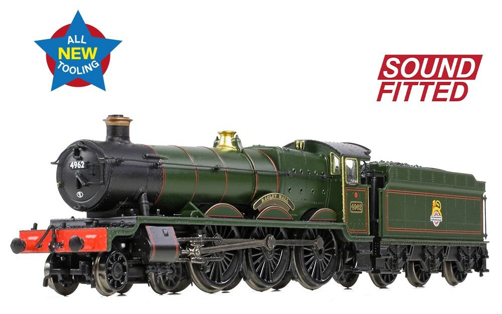 GWR 49XX 'Hall' 4962 'Ragley Hall' BR Lined Green (Early Emblem) Steam Locomotive - DCC Sound