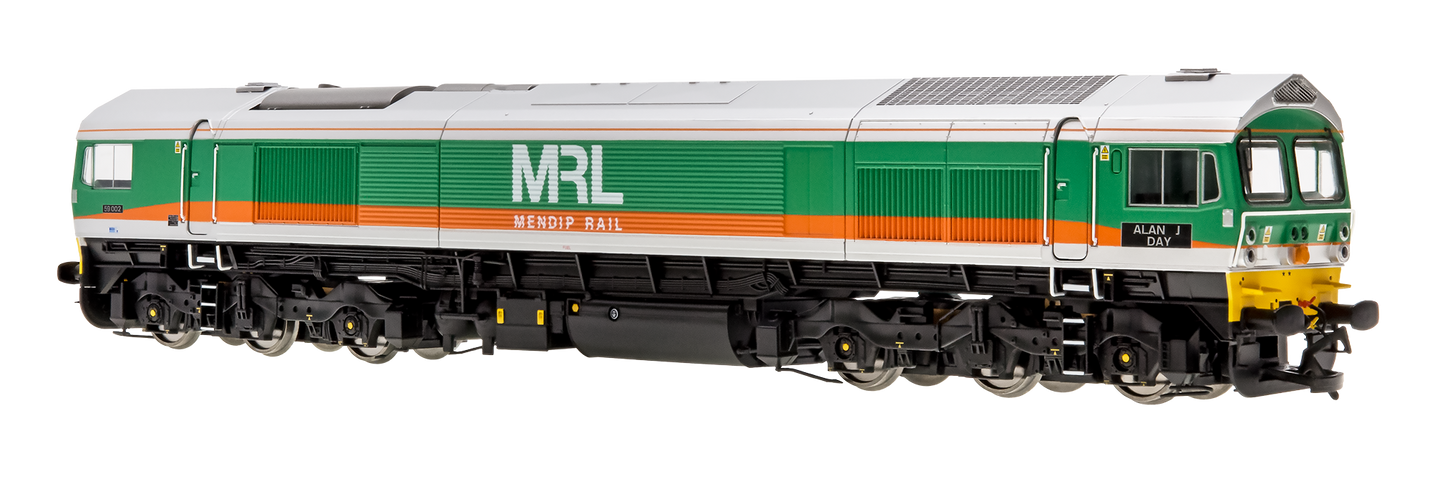 Class 59 59002 MRL Green/Orange Alan J Day Diesel Locomotive