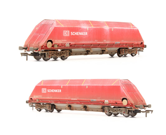 Pre-Owned HOA Aggregate Hoppers DB Schenker Twin Pack A - Custom Weathered