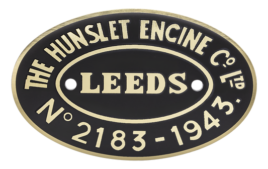 Hunslet Worksplate Third Size Replica - 2183 WPR No 15