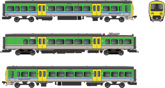 Class 323 323221 Regional Railways Centro Heritage Repaint 3 Car EMU Set - DCC Sound Fitted
