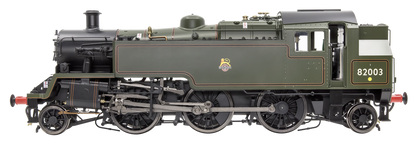 British Railways Standard 3MT 2-6-2T Lined Green Early Crest 82003 - Steam Tank Locomotive