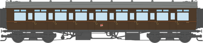 4P-021-401 GWR Corridor Toplight 1940 All Brown Twin Cities All Third 3943