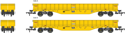 JNA-Y 'Hawk' Outer Wagon Network Rail Yellow 81705831125-6