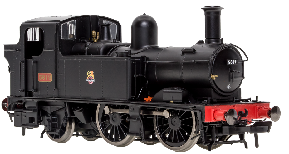 4S-006-051D 58XX Class 0-4-2 5819 BR Black Early Crest Steam Locomotive - DCC Fitted
