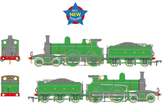 LSWR Adams T3 564 LSWR Urie Green Steam Locomotive