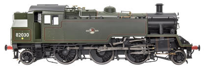 British Railways Standard 3MT 2-6-2T Lined Green Late Crest 82030 - Steam Tank Locomotive