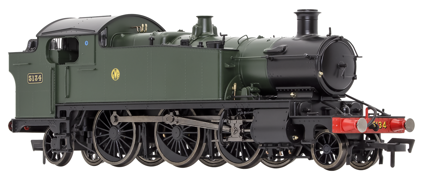 Large Prairie 5134 GWR Green Shirt Button Steam Locomotive - DCC Fitted