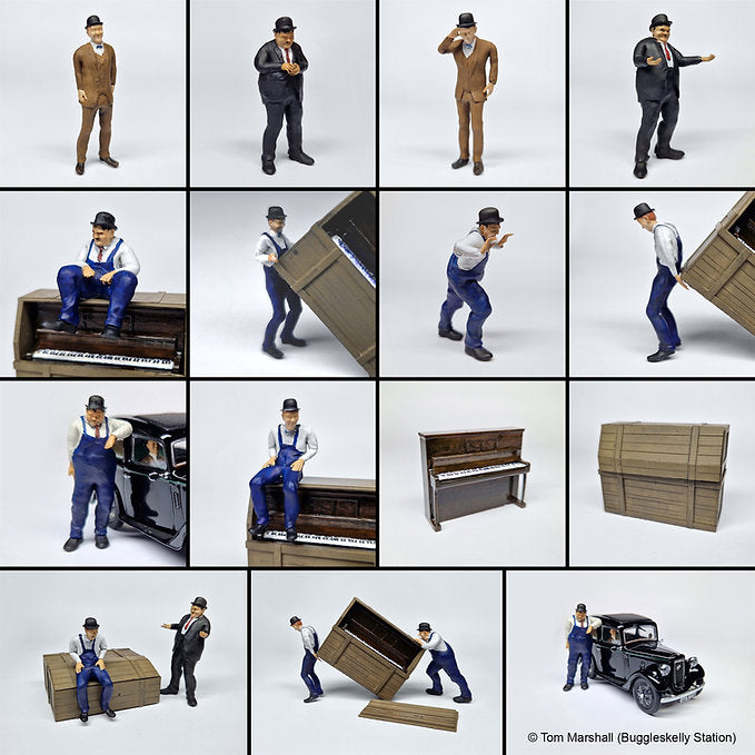 Music Box - Piano & Crate Scale Model - Model Railway/Diorama