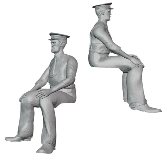 'William Porter' (Will Hay) Model Railway Figure - Oh Mr. Porter - Sitting