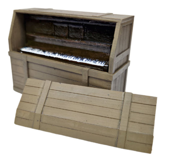 Music Box - Piano & Crate Scale Model - Model Railway/Diorama