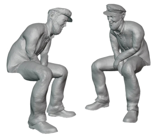 'Harbottle' (Moore Marriott) Model Railway Figure - Oh Mr Porter - Sitting