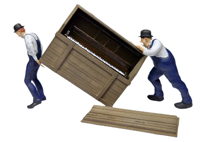 Music Box - Piano & Crate Scale Model - Model Railway/Diorama