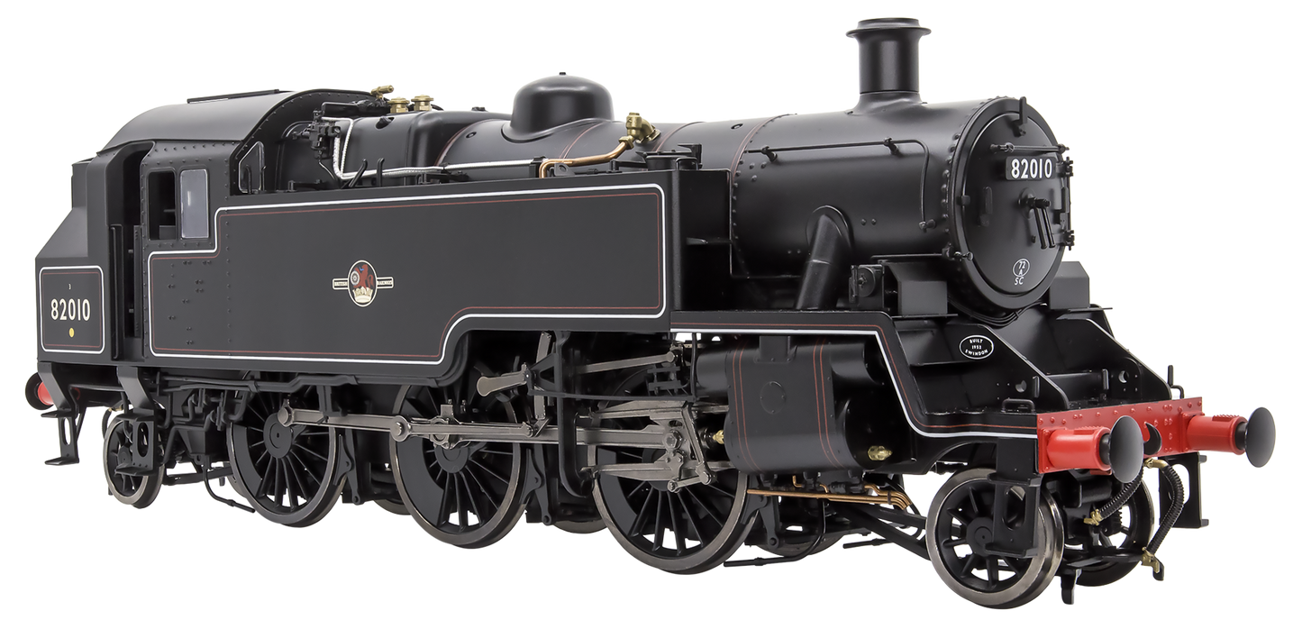 British Railways Standard 3MT 2-6-2T Lined Black Late Crest 82010 - Steam Tank Locomotive - DCC Sound