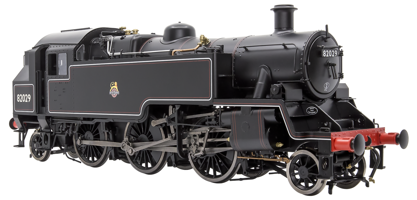 British Railways Standard 3MT 2-6-2T Lined Black Early Crest 82029 - Steam Tank Locomotive