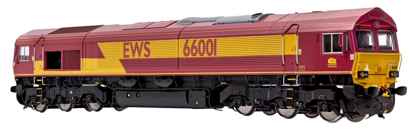 Class 66 66001 EWS Livery Diesel Locomotive - DCC Sound