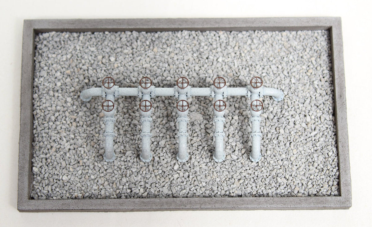 BS5118 Oil Taps Pipework Above Ground Set - UNPAINTED