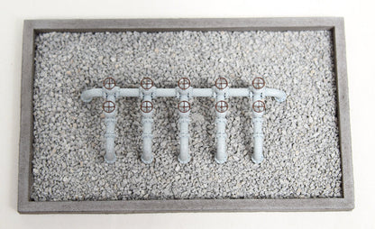 BS5118 Oil Taps Pipework Above Ground Set - UNPAINTED