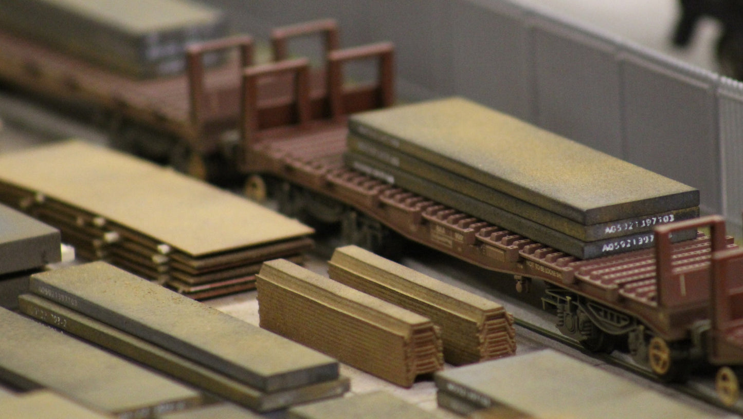 Sheet Pile Small Stacks - UNPAINTED - Pack of 2 1:76 OO Gauge