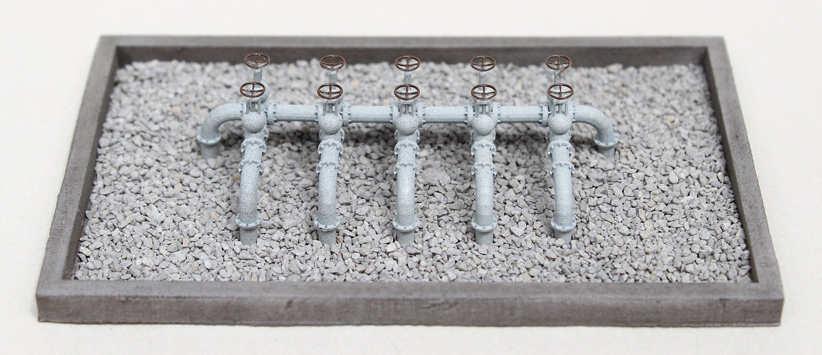 BS5118 Oil Taps Pipework Above Ground Set - UNPAINTED